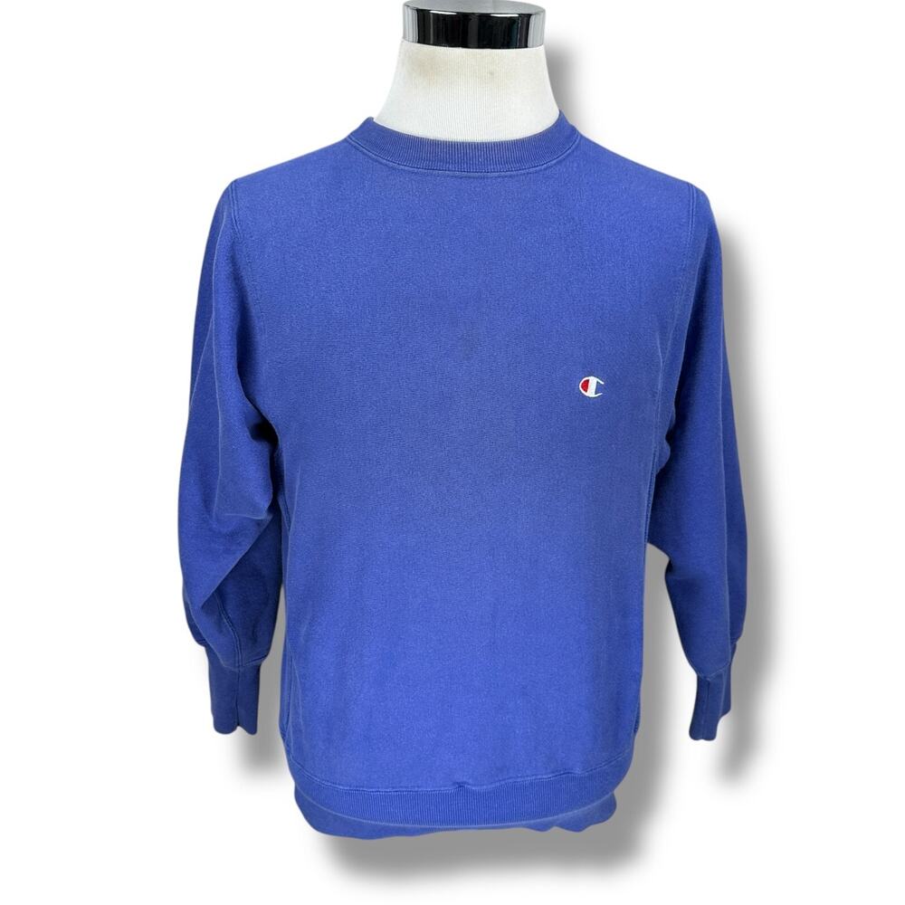Vintage Champion Reverse Weave Sweatshirt Men’s Medium Blue Crewneck USA 90s Tag